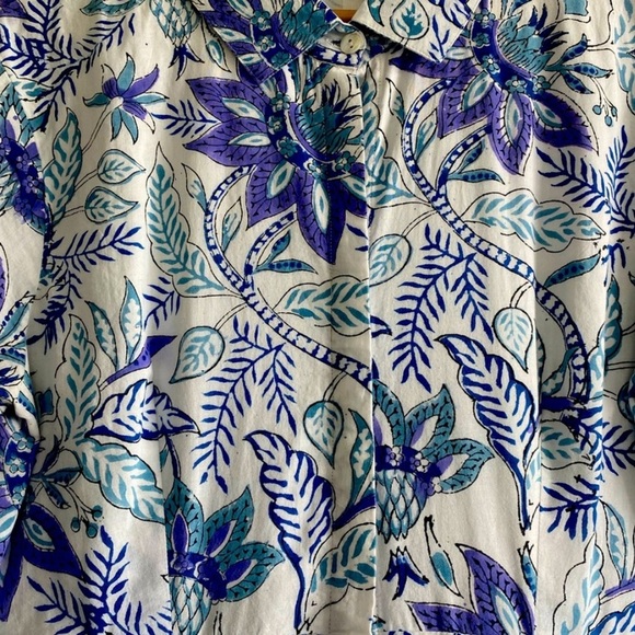 Julia Amory shirt dress Aegean chintz size medium - Picture 10 of 11